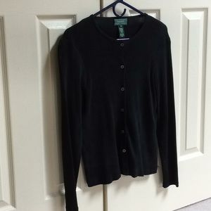 Lauren Ralph Lauren Black silk sweater, Medium.